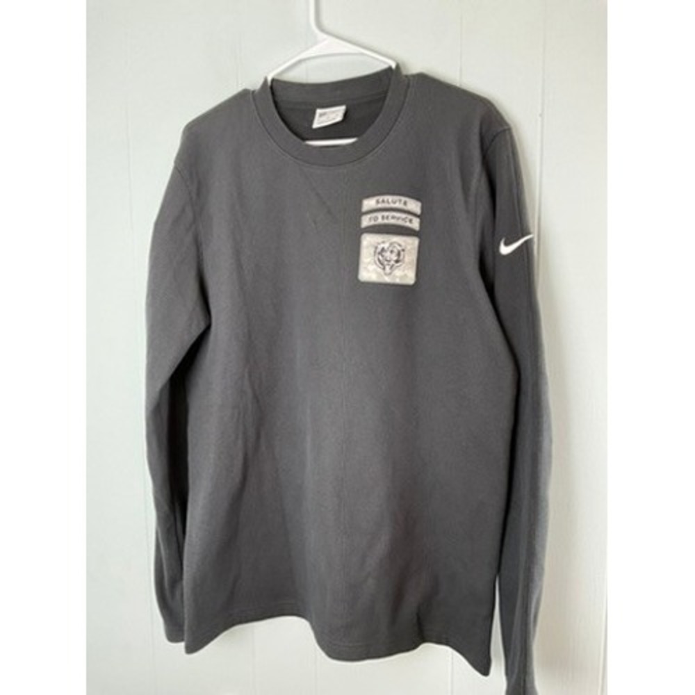 Nike Chicago Bears Salute to Service Thermal Shirt Mens Medium Grey NFL Camo